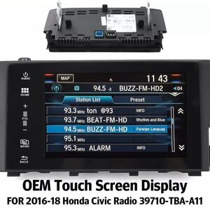 OEM Touch Screen Display for Honda Civic Radio - Black